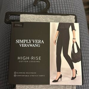NWT Simply Vera Wang High Rise Cotton Legging